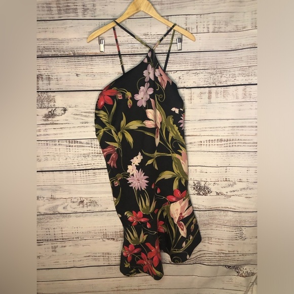 VENUS Black Asymmetrical Dress with Floral Accents 1X NWOT - Picture 3 of 14